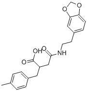 N-(2-苯并[1,3]二氧代l-5-基-乙基)-2-(4-甲基-芐基)-琥珀酰胺酸結(jié)構(gòu)式_332849-40-8結(jié)構(gòu)式