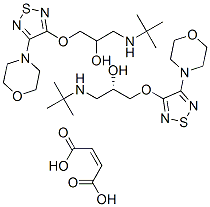 (S)-二[3-[3-(叔-丁基氨基)-2-羥基丙氧基]-4-嗎啉基-1,2,5-噻二唑]馬來酸鹽結構式_33305-95-2結構式