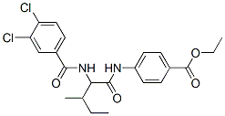 Benzoic acid, 4-[[2-[(3,4-dichlorobenzoyl)amino]-3-methyl-1-oxopentyl]amino]-, ethyl ester (9ci) Structure,334830-37-4Structure