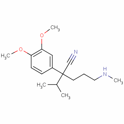 Rac d 617 (n-methyl-4-(3,4-dimethoxyphenyl)-4-cyano-5-methylhexylamine)Structure,34245-14-2Structure Rac d 617 (n-methyl-4-(3,4-dimethoxyphenyl)-4-cyano-5-methylhexylamine) Structure,34245-14-2Structure