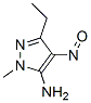 1H-pyrazol-5-amine,3-ethyl-1-methyl-4-nitroso-Structure,345633-39-8Structure 1H-pyrazol-5-amine,3-ethyl-1-methyl-4-nitroso- Structure,345633-39-8Structure