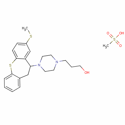 4-(10,11-Dihydro-8-(methylthio)dibenzo(b,f)thiepin-10-yl)piperazinium methanesulphonateStructure,34775-83-2Structure 4-(10,11-Dihydro-8-(methylthio)dibenzo(b,f)thiepin-10-yl)piperazinium methanesulphonate Structure,34775-83-2Structure
