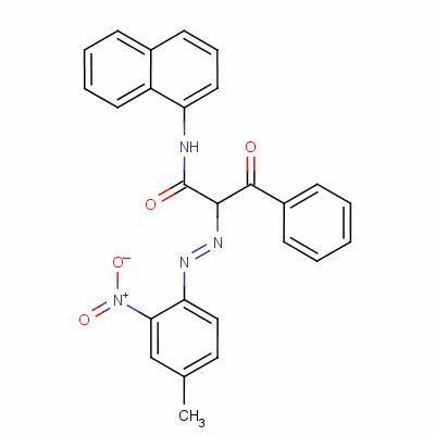 N-(1-萘)-2-[(2-硝基-對(duì)甲苯)氮雜]-3-氧代-3-苯基丙酰胺結(jié)構(gòu)式_34791-88-3結(jié)構(gòu)式