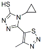4-Cyclopropyl-5-(4-methyl-1,2,3-thiadiazol-5-yl)-4H-1,2,4-triazole-3-thiolStructure,352018-98-5Structure 4-Cyclopropyl-5-(4-methyl-1,2,3-thiadiazol-5-yl)-4H-1,2,4-triazole-3-thiol Structure,352018-98-5Structure