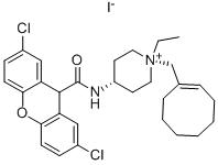 1-[(1E)-1-環(huán)辛烯-1-基甲基]-4-{[(2,7-二氯-9H-氧雜蒽-9-基)羰基]氨基}-1-乙基哌啶鎓碘化物結構式_353791-85-2結構式