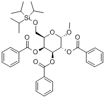 甲基-6-O-(三異丙基甲硅烷基)-2,3,4-三-O-苯甲?；?A-D-半乳糖吡喃糖苷結(jié)構(gòu)式_356060-82-7結(jié)構(gòu)式