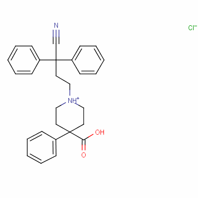 1-(3-Cyano-3,3-diphenylpropyl)-4-phenylpiperidine-4-carboxylic acid monohydrochlorideStructure,35607-36-4Structure 1-(3-Cyano-3,3-diphenylpropyl)-4-phenylpiperidine-4-carboxylic acid monohydrochloride Structure,35607-36-4Structure