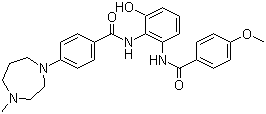 N-[2-羥基-6-(4-甲氧基苯酰胺)苯基]-4-(4-甲基-1,4-二氮雜環(huán)庚烷-1-基)苯甲酰胺結(jié)構(gòu)式_365462-23-3結(jié)構(gòu)式