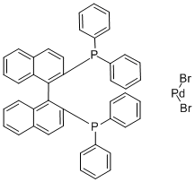 Dibromo(2,2’-bis(diphenylphosphino)-1,1’-binaphthyl)palladium(ii)Structure,366488-99-5Structure Dibromo(2,2’-bis(diphenylphosphino)-1,1’-binaphthyl)palladium(ii) Structure,366488-99-5Structure