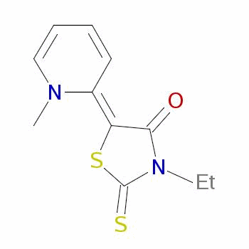 3-Ethyl-5-(1-methyl-2(1h)-pyridinylidene)-2-thioxo-1,3-thiazolidin-4-oneStructure,36772-64-2Structure 3-Ethyl-5-(1-methyl-2(1h)-pyridinylidene)-2-thioxo-1,3-thiazolidin-4-one Structure,36772-64-2Structure