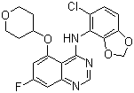N-(5-氯苯并[d][1,3]二氧代l-4-基)-7-氟-5-((四氫-2H-吡喃-4-基)氧基)喹唑啉-4-胺結(jié)構(gòu)式_379230-38-3結(jié)構(gòu)式