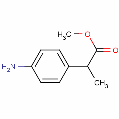 2-(4-氨基苯基)丙酸甲酯結(jié)構(gòu)式_39718-97-3結(jié)構(gòu)式