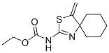 Carbamic acid, (4-methylene-3-thia-1-azaspiro[4.5]dec-1-en-2-yl)-, ethyl ester (9ci) Structure,40045-17-8Structure