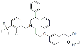 Benzeneacetic acid, 3-[3-[[[2-chloro-3-(trifluoromethyl)phenyl]methyl](2,2-diphenylethyl)amino]propoxy]- Structure,405911-09-3Structure