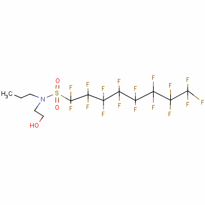 N-(2-羥基乙基)-n-丙基-1,1,2,2,3,3,4,4,5,5,6,6,7,7,8,8,8-十七氟辛烷磺酰胺結(jié)構(gòu)式_4236-15-1結(jié)構(gòu)式