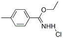 Benzenecarboximidic acid, 4-methyl-, ethyl ester, hydrochlorideStructure,43002-64-8Structure Benzenecarboximidic acid, 4-methyl-, ethyl ester, hydrochloride Structure,43002-64-8Structure