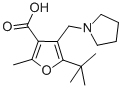 5-Tert-butyl-2-methyl-4-pyrrolidin-1-ylmethylfuran-3-carboxylic acidStructure,435341-86-9Structure 5-Tert-butyl-2-methyl-4-pyrrolidin-1-ylmethylfuran-3-carboxylic acid Structure,435341-86-9Structure