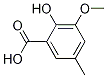 2-Hydroxy-3-methoxy-5-methyl-benzoic acidStructure,4386-42-9Structure 2-Hydroxy-3-methoxy-5-methyl-benzoic acid Structure,4386-42-9Structure