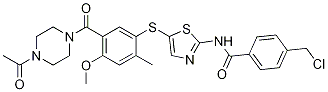 N-(5-(5-(4-acetylpiperazine-1-carbonyl)-4-methoxy-2-methylphenylthio)thiazol-2-yl)-4-(chloromethyl)benzamideStructure,439578-99-1Structure N-(5-(5-(4-acetylpiperazine-1-carbonyl)-4-methoxy-2-methylphenylthio)thiazol-2-yl)-4-(chloromethyl)benzamide Structure,439578-99-1Structure