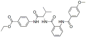 Benzoic acid, 4-[[(2s)-2-[[2-[(4-methoxybenzoyl)amino]benzoyl]amino]-3-methyl-1-oxobutyl]amino]-, ethyl ester (9ci) Structure,471259-47-9Structure