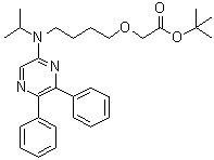 2-{4-[N-(5,6-二苯基吡嗪-2-基)-n-異丙基氨基]丁基氧基}乙酸 叔丁酯結(jié)構(gòu)式_475084-96-9結(jié)構(gòu)式