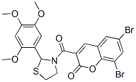 (9CI)-3-[(6,8-二溴-2-氧代-2H-1-苯并吡喃-3-基)羰基]-2-(2,4,5-三甲氧基苯基)-噻唑烷結構式_477516-08-8結構式