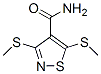 3,5-Di(methylthio)isothiazole-4-carboxamideStructure,4886-14-0Structure 3,5-Di(methylthio)isothiazole-4-carboxamide Structure,4886-14-0Structure