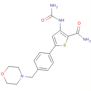 3-[(Aminocarbonyl)amino]-5-[4-(4-morpholinylmethyl)phenyl]-2-thiophenecarboxamide Structure,494772-86-0Structure