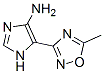 1H-imidazol-4-amine, 5-(5-methyl-1,2,4-oxadiazol-3-yl)- (9ci)Structure,500861-85-8Structure 1H-imidazol-4-amine, 5-(5-methyl-1,2,4-oxadiazol-3-yl)- (9ci) Structure,500861-85-8Structure