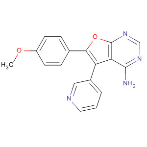 6-(4-甲氧基苯基)-5-(3-吡啶)-呋喃并[2,3-d]嘧啶-4-胺結(jié)構(gòu)式_501693-98-7結(jié)構(gòu)式