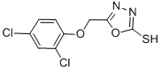 5-((2,4-Dichlorophenoxy)methyl)-1,3,4-oxadiazole-2-thiolStructure,50848-29-8Structure 5-((2,4-Dichlorophenoxy)methyl)-1,3,4-oxadiazole-2-thiol Structure,50848-29-8Structure