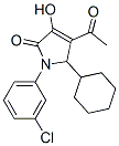2H-Pyrrol-2-one, 4-acetyl-1-(3-chlorophenyl)-5-cyclohexyl-1,5-dihydro-3-hydroxy-Structure,512176-96-4Structure 2H-Pyrrol-2-one, 4-acetyl-1-(3-chlorophenyl)-5-cyclohexyl-1,5-dihydro-3-hydroxy- Structure,512176-96-4Structure