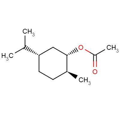 [1S-(1alpha,2beta,5alpha)]-5-(異丙基)-2-甲基乙酸環(huán)己酯結(jié)構(gòu)式_51446-59-4結(jié)構(gòu)式