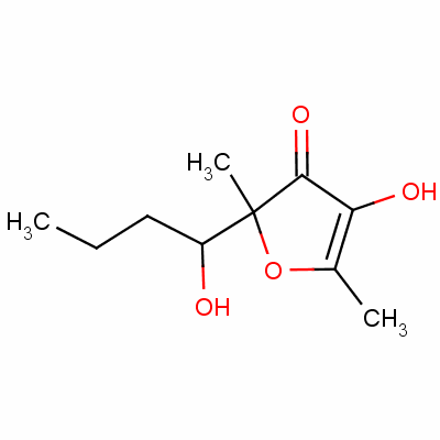 4-Hydroxy-2-(1-hydroxybutyl )-2,5-dimethylfuran-3(2h)-oneStructure,51994-16-2Structure 4-Hydroxy-2-(1-hydroxybutyl )-2,5-dimethylfuran-3(2h)-one Structure,51994-16-2Structure