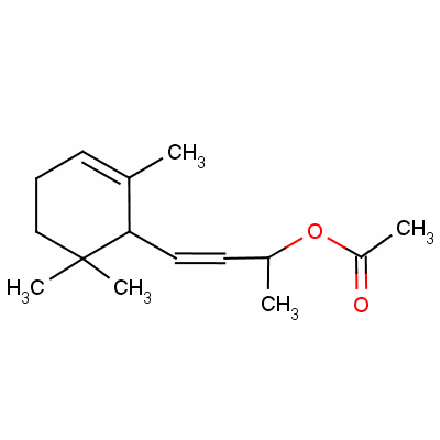 4-(2,6,6三甲基-1-環(huán)己烯-1-基)-3-丁烯-2-醇乙酸酯結(jié)構(gòu)式_52210-18-1結(jié)構(gòu)式