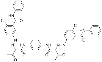 3,3-[1,4-亞苯基雙[亞氨基(1-乙酰基-2-氧代-2,1-乙烷二基)氮雜]]雙(6-氯-n-苯基苯甲酰胺)結(jié)構(gòu)式_52298-43-8結(jié)構(gòu)式