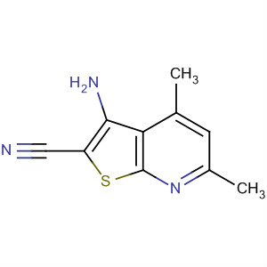 3-氨基-4,6-二甲基-噻吩并[2,3-b]吡啶-2-甲腈結(jié)構(gòu)式_52505-57-4結(jié)構(gòu)式