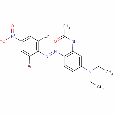 N-[2-[(2,6-二溴-4-硝基苯基)氮雜]-5-(二乙基氨基)苯基]乙酰胺結(jié)構(gòu)式_52583-53-6結(jié)構(gòu)式