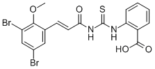 2-[[[[3-(3,5-Dibromo-2-methoxyphenyl)-1-oxo-2-propenyl ]amino]thioxomethyl ]amino]-benzoic acid Structure,532980-61-3Structure