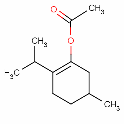 (R)-2-(異丙基)-5-甲基環(huán)己烯-1-乙酸酯結構式_53771-94-1結構式