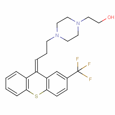 (Z)-4-[3-[2-(三氟甲基)-9h-噻噸-9-基]丙基]哌嗪-1-乙醇結(jié)構(gòu)式_53772-82-0結(jié)構(gòu)式
