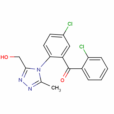 2’,5-Dichloro-2-(3-hydroxymethyl-5-methyl-4h-1,2,4-triazol-4-yl)benzophenoneStructure,54196-62-2Structure 2’,5-Dichloro-2-(3-hydroxymethyl-5-methyl-4h-1,2,4-triazol-4-yl)benzophenone Structure,54196-62-2Structure