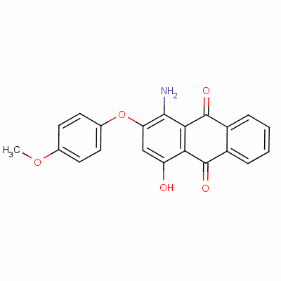 1-Amino-4-hydroxy-2-(4-methoxyphenoxy)anthraquinoneStructure,54243-60-6Structure 1-Amino-4-hydroxy-2-(4-methoxyphenoxy)anthraquinone Structure,54243-60-6Structure