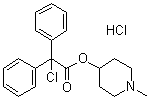 Alpha-chloro-alpha-phenylbenzeneacetic acid, n-methyl-4-piperidinyl ester, hydrochlorideStructure,54556-99-9Structure Alpha-chloro-alpha-phenylbenzeneacetic acid, n-methyl-4-piperidinyl ester, hydrochloride Structure,54556-99-9Structure
