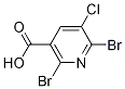 2,6-Dibromo-5-chloronicotinicacidStructure,55304-86-4Structure 2,6-Dibromo-5-chloronicotinicacid Structure,55304-86-4Structure