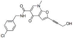 (9ci)-n-[(4-氯苯基)甲基]-4,7-二氫-2-(3-羥基-1-丙炔)-7-甲基-4-氧代-呋喃并[2,3-b]吡啶-5-羧酰胺結構式_562101-76-2結構式