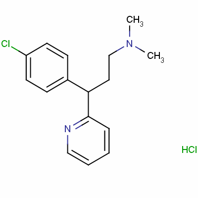 Gamma-(4-氯苯基)-N,N-二甲基-2-丙基氨基吡啶鹽酸鹽結(jié)構(gòu)式_56343-98-7結(jié)構(gòu)式