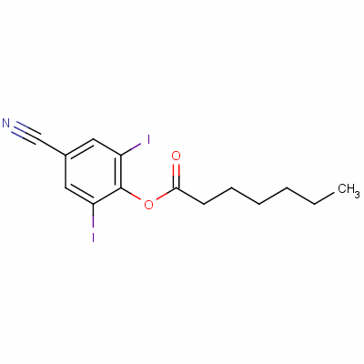 4-Cyano-2,6-diiodophenyl heptanoateStructure,56634-96-9Structure 4-Cyano-2,6-diiodophenyl heptanoate Structure,56634-96-9Structure