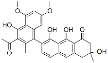 7-(3-Acetyl-4-hydroxy-5,7-dimethoxy-2-methylnaphthalen-1-yl)-3,4-dihydro-3,8,9-trihydroxy-3-methyl-1(2h)-anthracenoneStructure,56678-10-5Structure 7-(3-Acetyl-4-hydroxy-5,7-dimethoxy-2-methylnaphthalen-1-yl)-3,4-dihydro-3,8,9-trihydroxy-3-methyl-1(2h)-anthracenone Structure,56678-10-5Structure