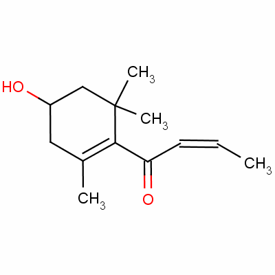 1-(4-羥基-2,6,6-三甲基-1-環(huán)己烯-1-基)-2-丁烯-1-酮結(jié)構(gòu)式_56915-02-7結(jié)構(gòu)式